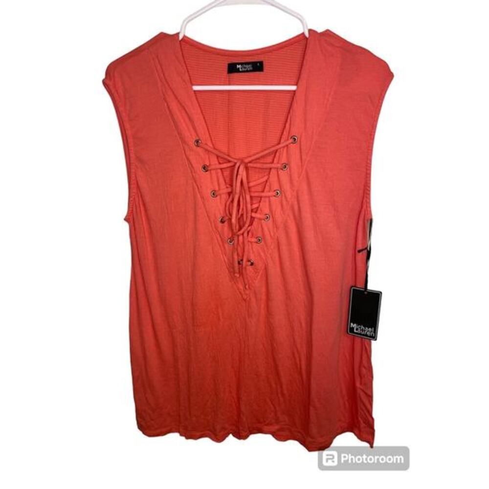 Michael Lauren V-neck laced up top size smalls